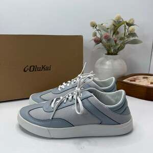 Olukai Ha'upu Hulu Retro Sneakers Shoes Cloud Gray/Pale Gray Women 8.5 Tried On